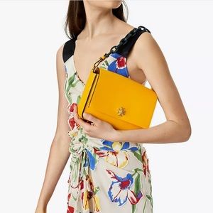 TORY BURCH Kira Double-Strap Shoulder Bag - Daisy Yellow